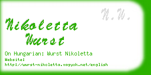 nikoletta wurst business card